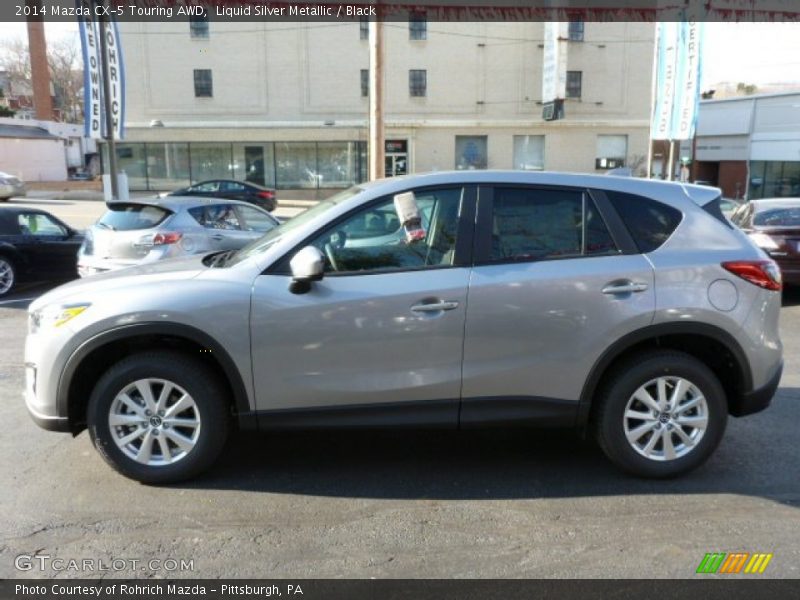 Liquid Silver Metallic / Black 2014 Mazda CX-5 Touring AWD