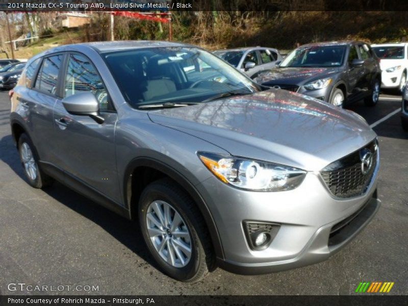Liquid Silver Metallic / Black 2014 Mazda CX-5 Touring AWD