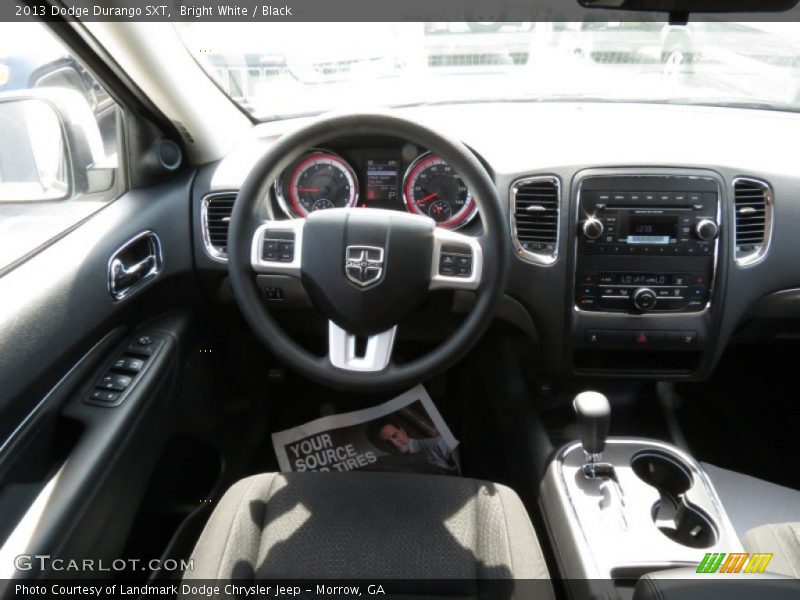 Bright White / Black 2013 Dodge Durango SXT