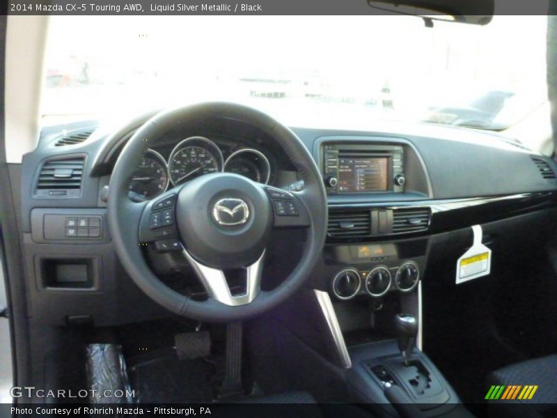 Liquid Silver Metallic / Black 2014 Mazda CX-5 Touring AWD