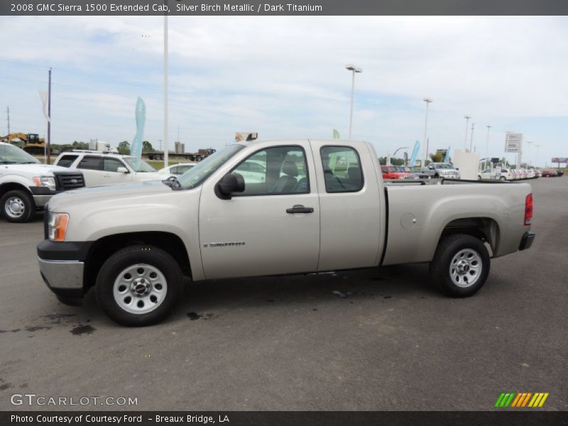 Silver Birch Metallic / Dark Titanium 2008 GMC Sierra 1500 Extended Cab