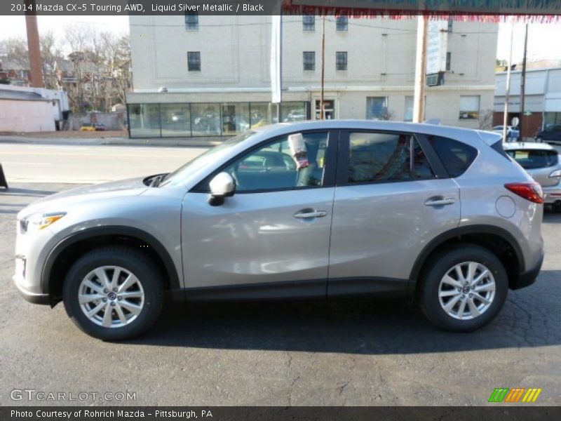 Liquid Silver Metallic / Black 2014 Mazda CX-5 Touring AWD