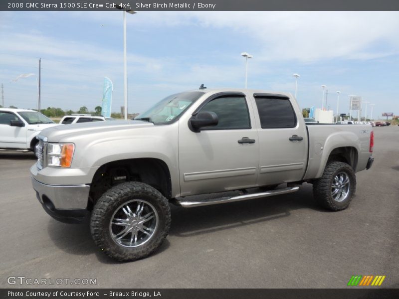 Silver Birch Metallic / Ebony 2008 GMC Sierra 1500 SLE Crew Cab 4x4