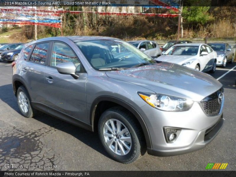 Liquid Silver Metallic / Black 2014 Mazda CX-5 Touring AWD