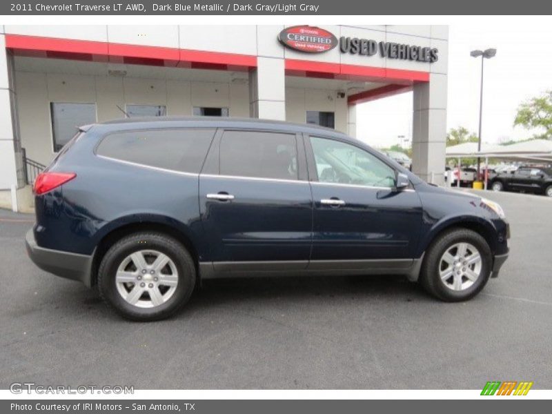 Dark Blue Metallic / Dark Gray/Light Gray 2011 Chevrolet Traverse LT AWD