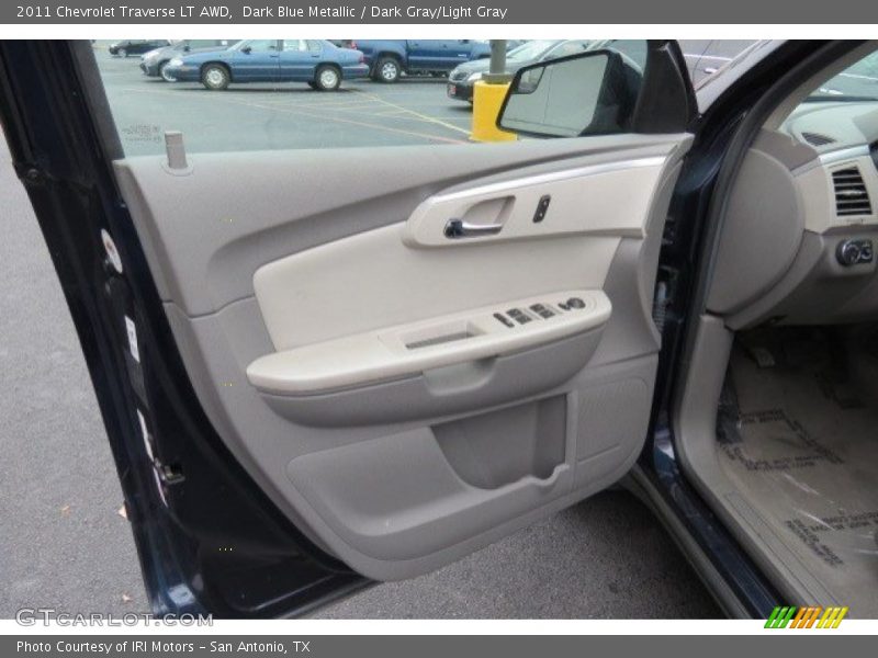 Dark Blue Metallic / Dark Gray/Light Gray 2011 Chevrolet Traverse LT AWD