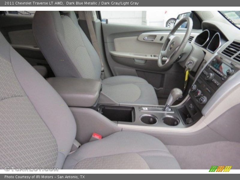 Dark Blue Metallic / Dark Gray/Light Gray 2011 Chevrolet Traverse LT AWD