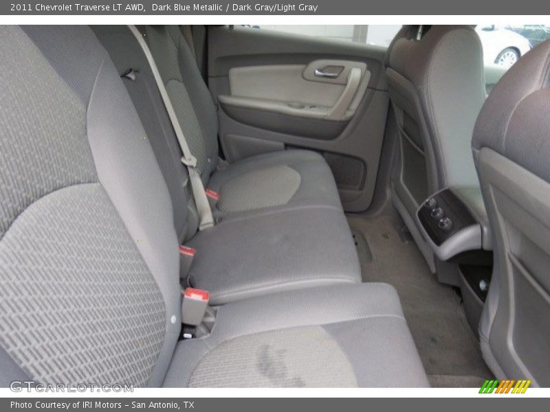Dark Blue Metallic / Dark Gray/Light Gray 2011 Chevrolet Traverse LT AWD