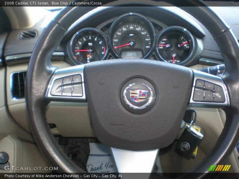 Blue Chip / Cashmere/Cocoa 2008 Cadillac CTS Sedan