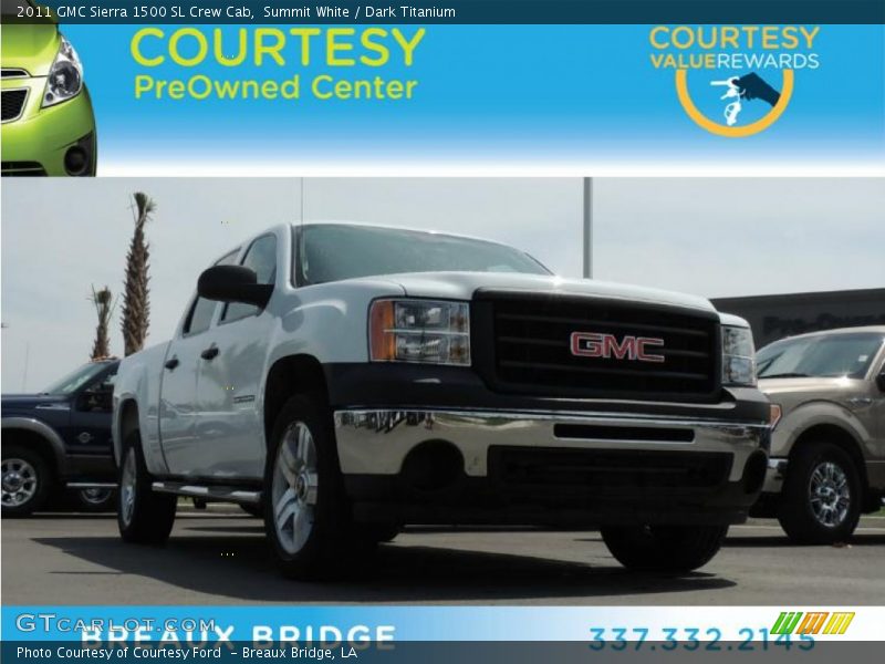 Summit White / Dark Titanium 2011 GMC Sierra 1500 SL Crew Cab