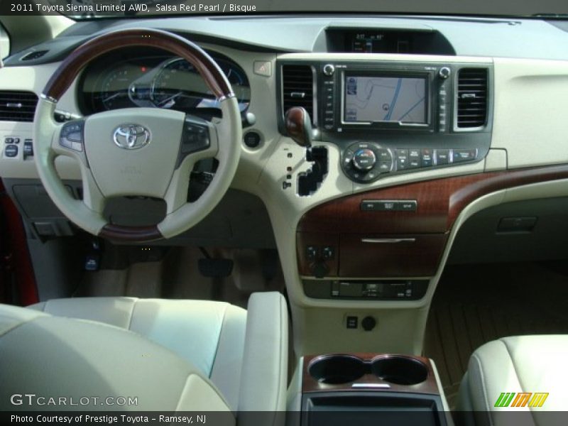 Salsa Red Pearl / Bisque 2011 Toyota Sienna Limited AWD