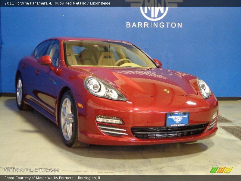 Ruby Red Metallic / Luxor Beige 2011 Porsche Panamera 4