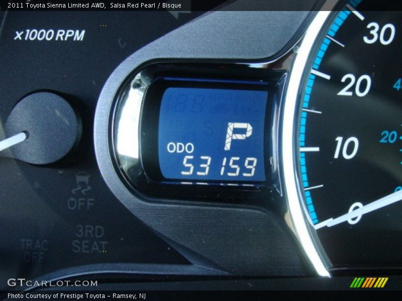 Salsa Red Pearl / Bisque 2011 Toyota Sienna Limited AWD