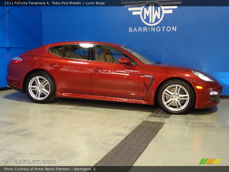 Ruby Red Metallic / Luxor Beige 2011 Porsche Panamera 4