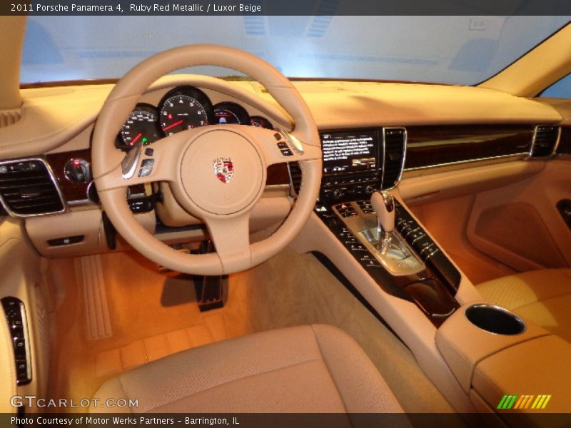 Ruby Red Metallic / Luxor Beige 2011 Porsche Panamera 4