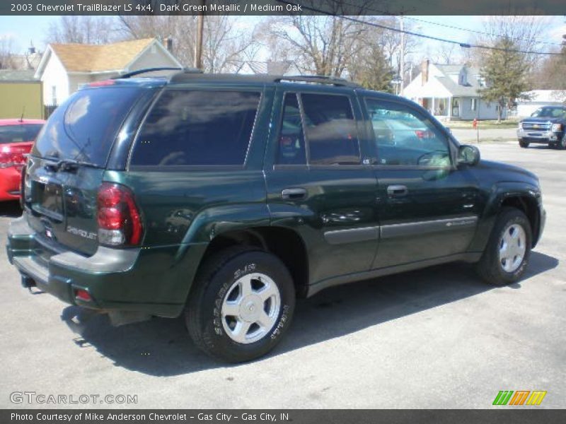 Dark Green Metallic / Medium Oak 2003 Chevrolet TrailBlazer LS 4x4