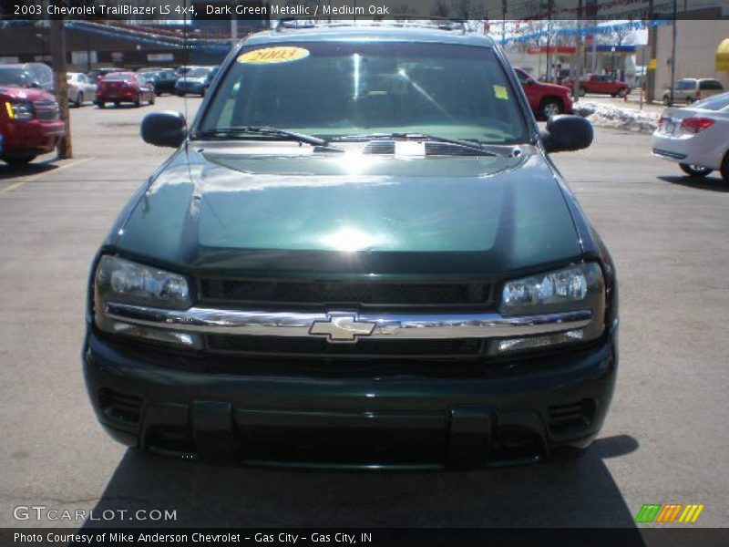Dark Green Metallic / Medium Oak 2003 Chevrolet TrailBlazer LS 4x4