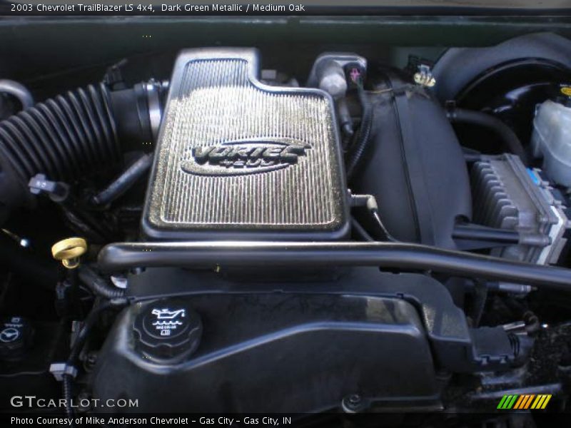 Dark Green Metallic / Medium Oak 2003 Chevrolet TrailBlazer LS 4x4