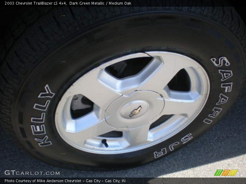 Dark Green Metallic / Medium Oak 2003 Chevrolet TrailBlazer LS 4x4