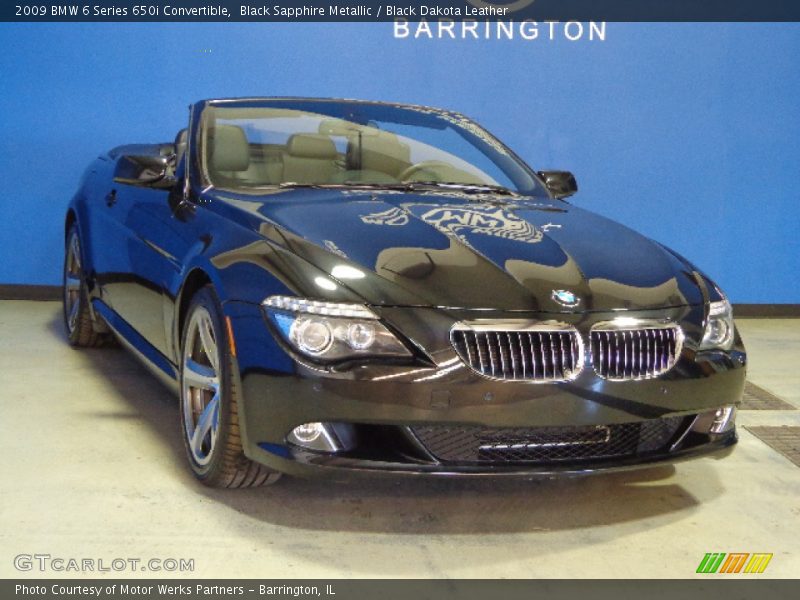 Black Sapphire Metallic / Black Dakota Leather 2009 BMW 6 Series 650i Convertible