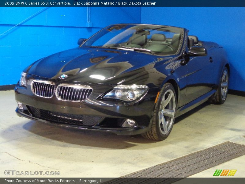 Black Sapphire Metallic / Black Dakota Leather 2009 BMW 6 Series 650i Convertible