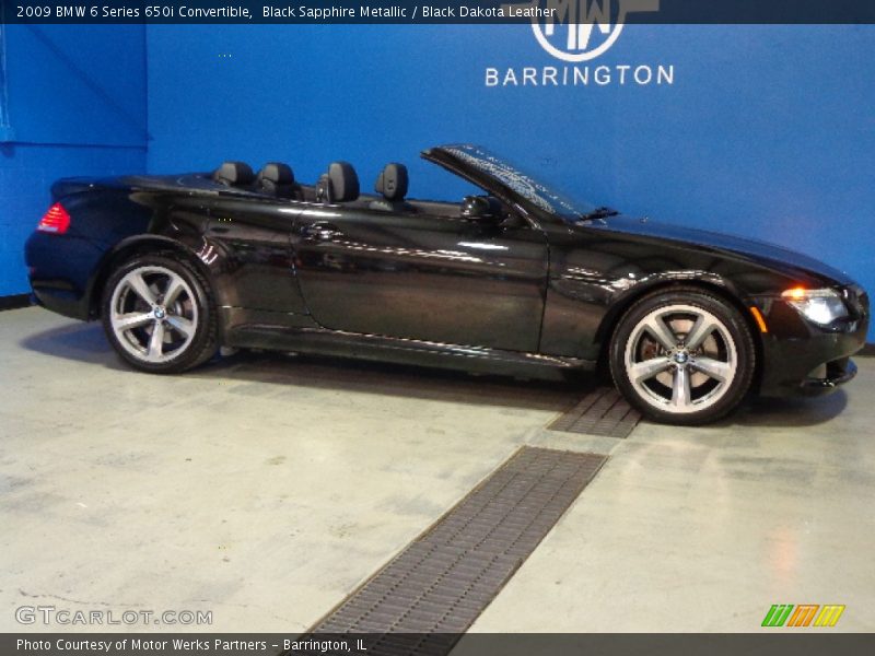 Black Sapphire Metallic / Black Dakota Leather 2009 BMW 6 Series 650i Convertible