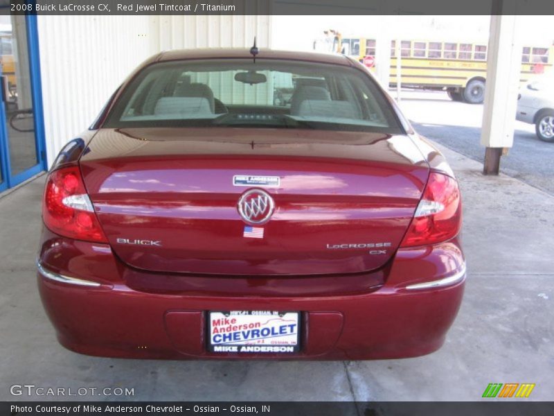 Red Jewel Tintcoat / Titanium 2008 Buick LaCrosse CX