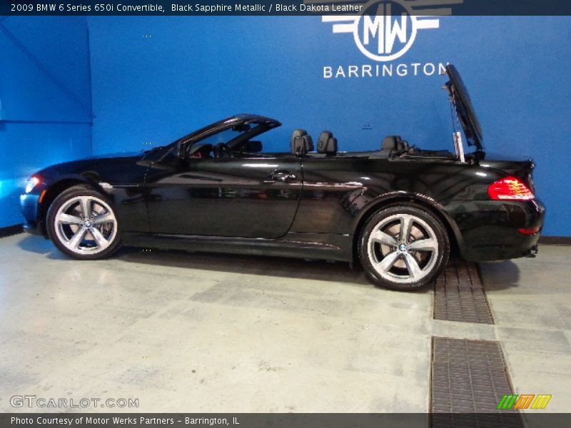 Black Sapphire Metallic / Black Dakota Leather 2009 BMW 6 Series 650i Convertible
