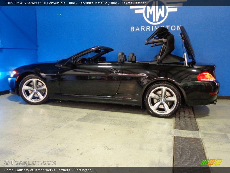 Black Sapphire Metallic / Black Dakota Leather 2009 BMW 6 Series 650i Convertible