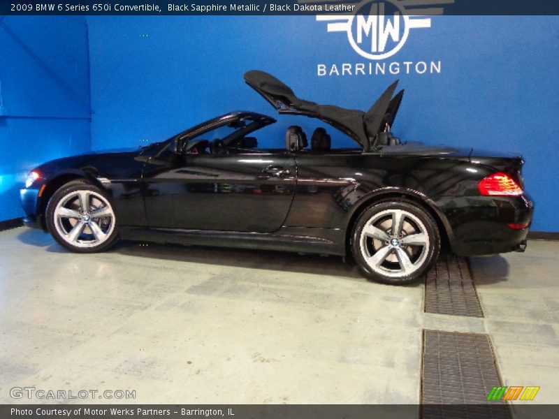 Black Sapphire Metallic / Black Dakota Leather 2009 BMW 6 Series 650i Convertible