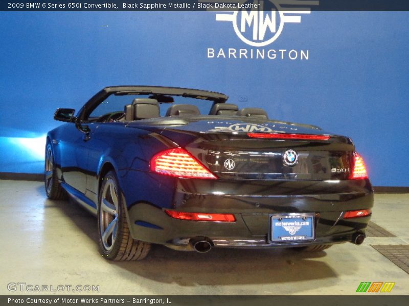 Black Sapphire Metallic / Black Dakota Leather 2009 BMW 6 Series 650i Convertible