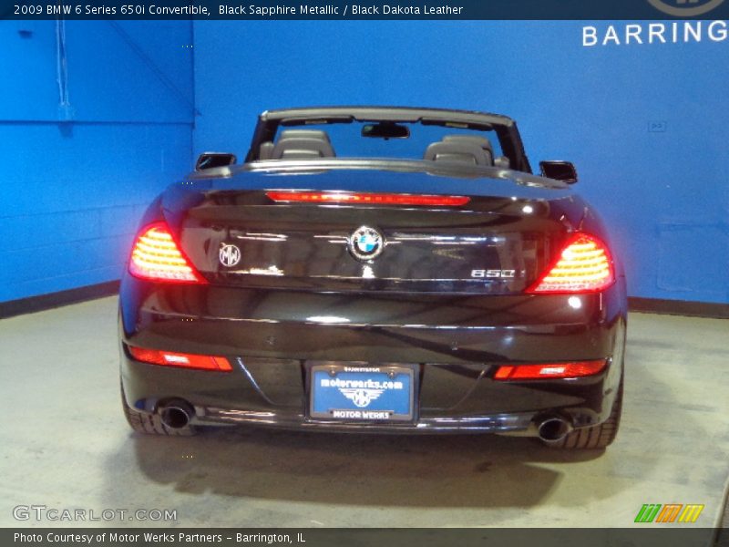 Black Sapphire Metallic / Black Dakota Leather 2009 BMW 6 Series 650i Convertible