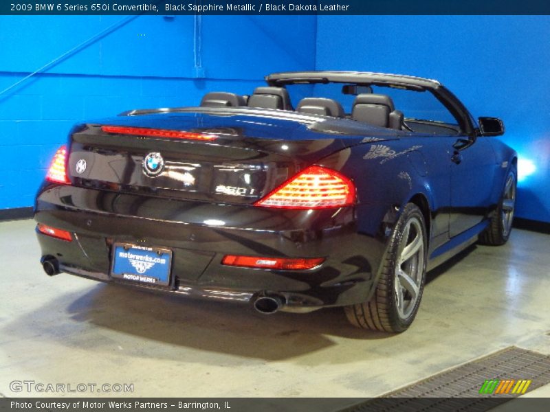 Black Sapphire Metallic / Black Dakota Leather 2009 BMW 6 Series 650i Convertible