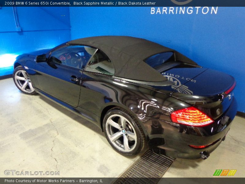 Black Sapphire Metallic / Black Dakota Leather 2009 BMW 6 Series 650i Convertible