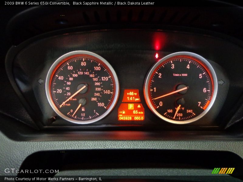 Black Sapphire Metallic / Black Dakota Leather 2009 BMW 6 Series 650i Convertible