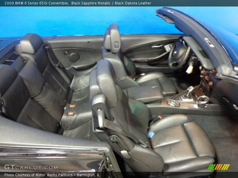 Black Sapphire Metallic / Black Dakota Leather 2009 BMW 6 Series 650i Convertible