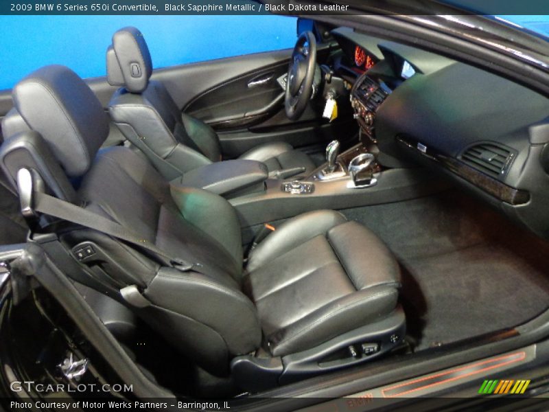 Black Sapphire Metallic / Black Dakota Leather 2009 BMW 6 Series 650i Convertible