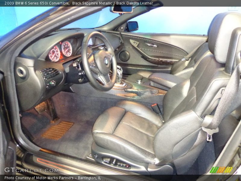 Black Sapphire Metallic / Black Dakota Leather 2009 BMW 6 Series 650i Convertible