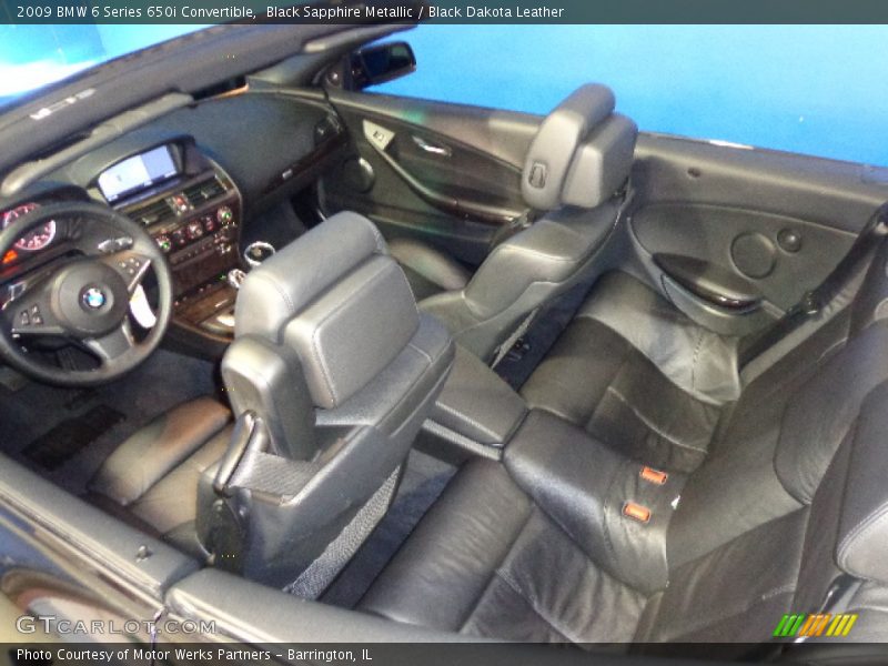 Black Sapphire Metallic / Black Dakota Leather 2009 BMW 6 Series 650i Convertible