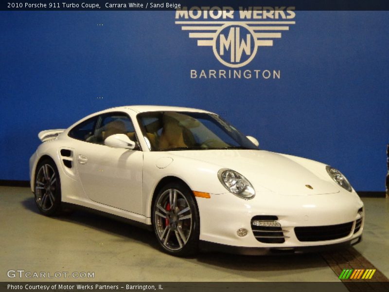 Carrara White / Sand Beige 2010 Porsche 911 Turbo Coupe