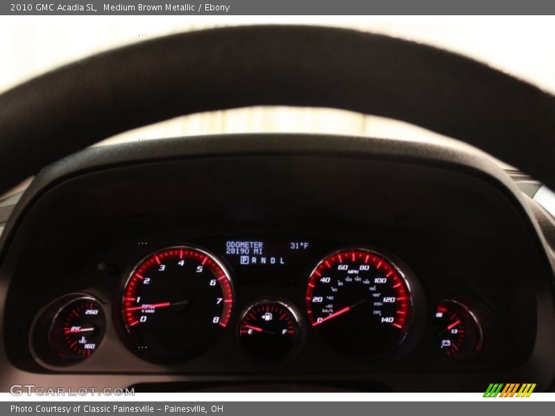 Medium Brown Metallic / Ebony 2010 GMC Acadia SL