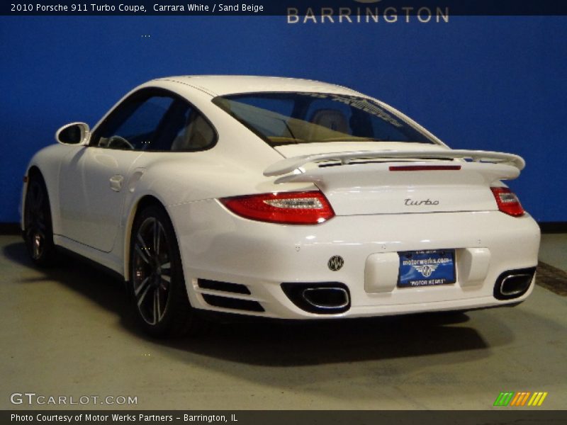 Carrara White / Sand Beige 2010 Porsche 911 Turbo Coupe