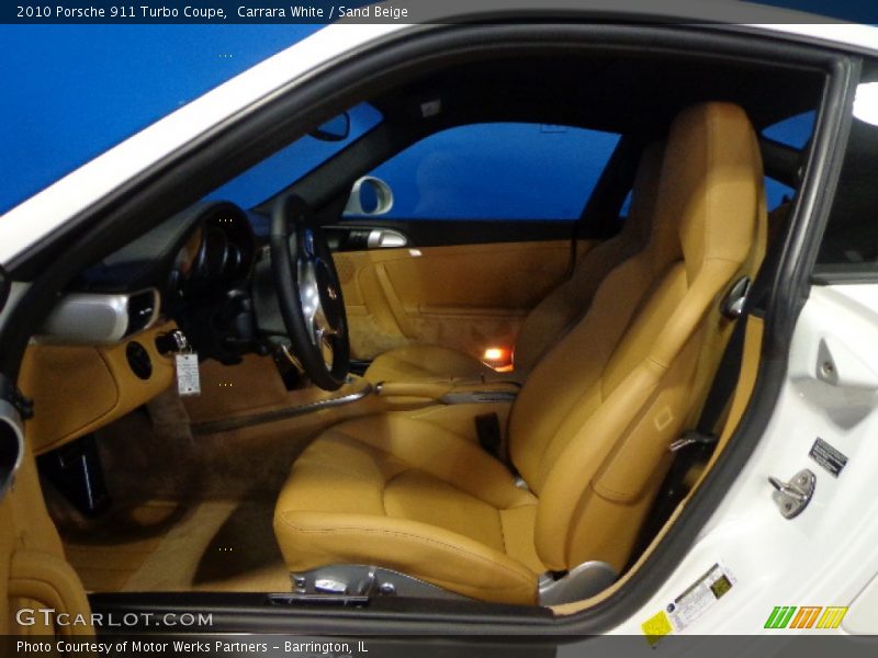 Carrara White / Sand Beige 2010 Porsche 911 Turbo Coupe