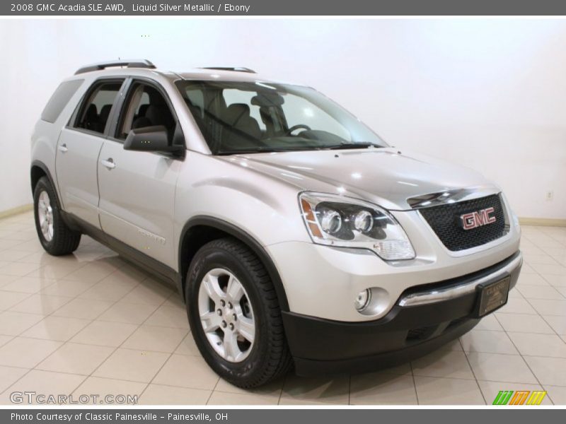 Liquid Silver Metallic / Ebony 2008 GMC Acadia SLE AWD