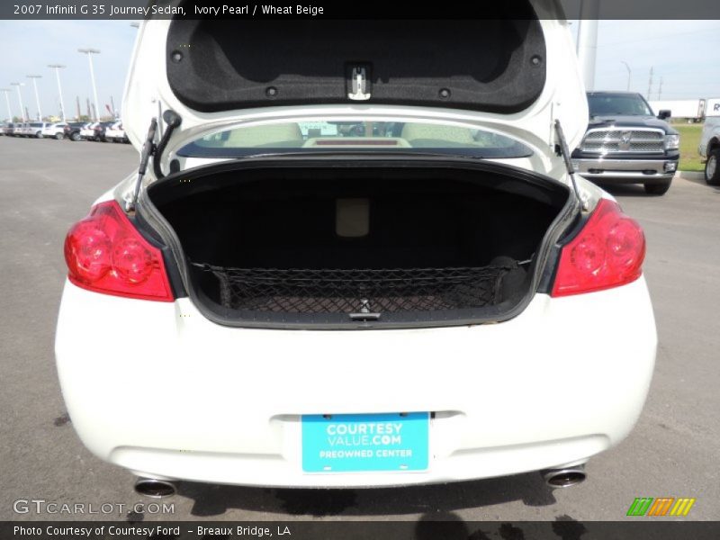 Ivory Pearl / Wheat Beige 2007 Infiniti G 35 Journey Sedan