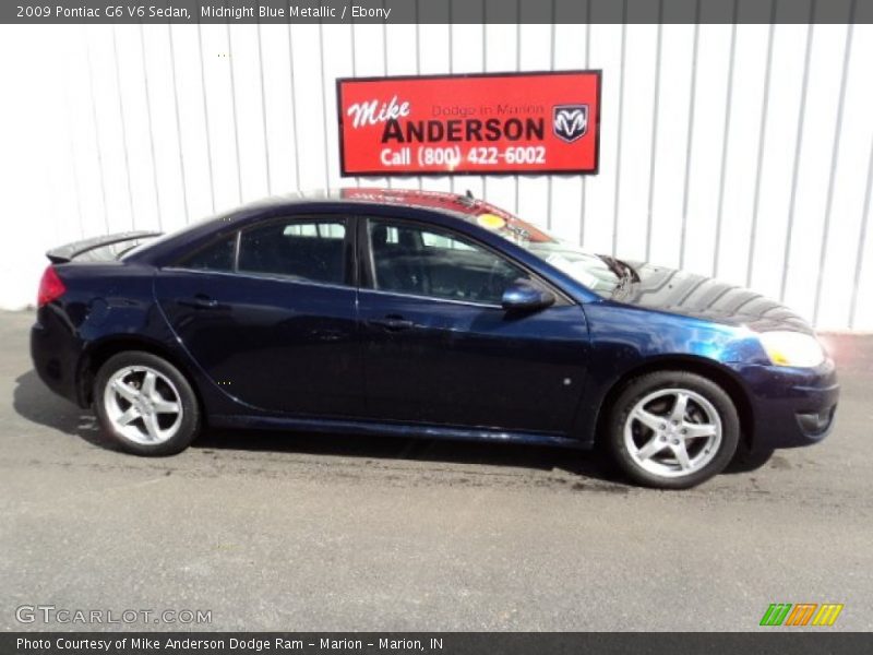 Midnight Blue Metallic / Ebony 2009 Pontiac G6 V6 Sedan