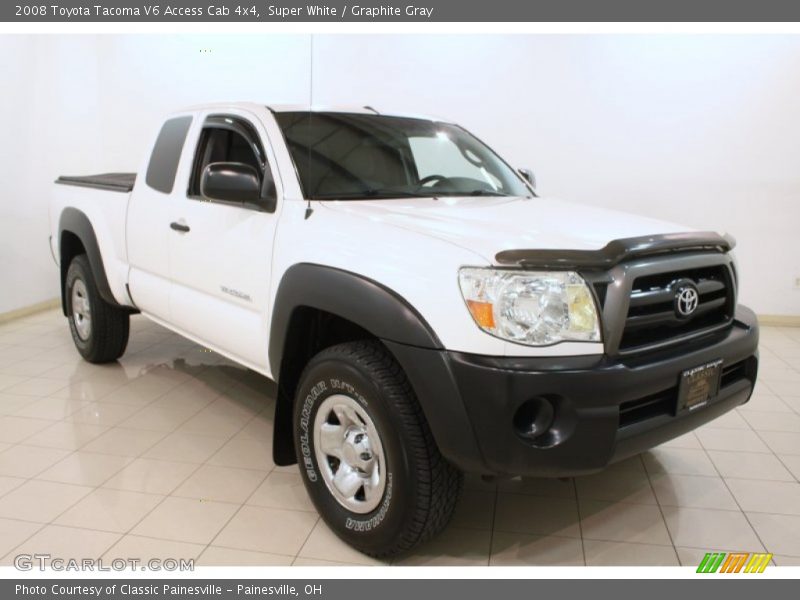 Super White / Graphite Gray 2008 Toyota Tacoma V6 Access Cab 4x4