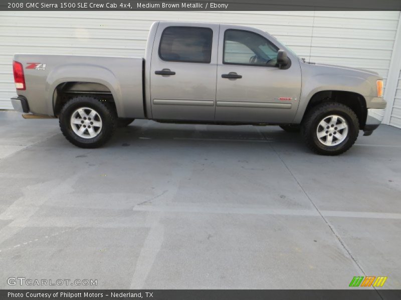 Medium Brown Metallic / Ebony 2008 GMC Sierra 1500 SLE Crew Cab 4x4
