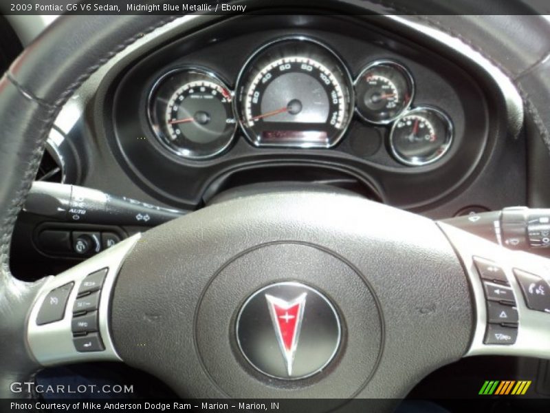 Midnight Blue Metallic / Ebony 2009 Pontiac G6 V6 Sedan