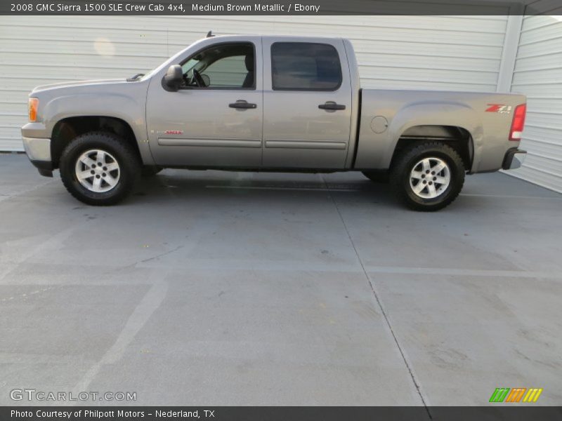 Medium Brown Metallic / Ebony 2008 GMC Sierra 1500 SLE Crew Cab 4x4
